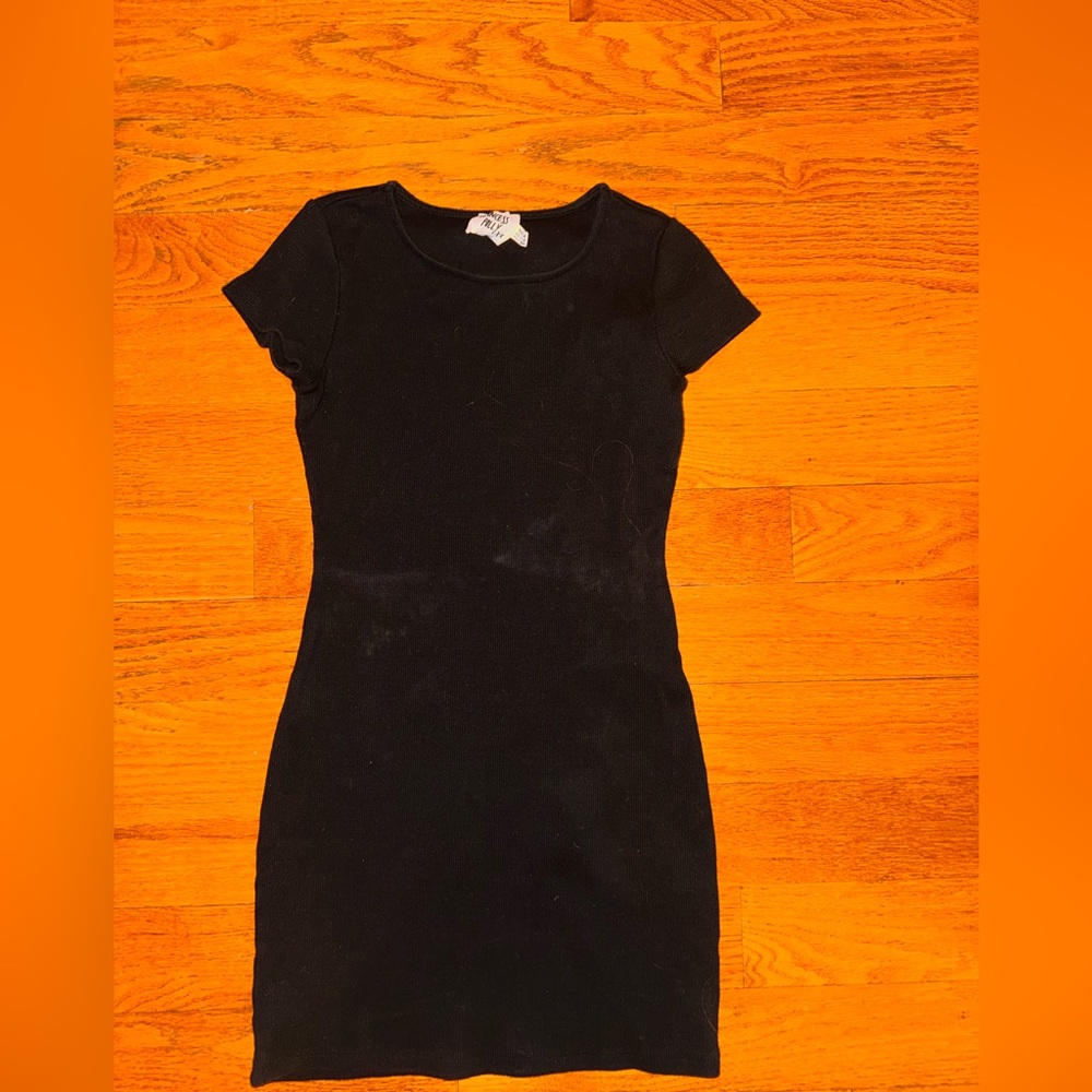 🍎Princess Polly Black Short Sleeve Mini Bodycon Dress